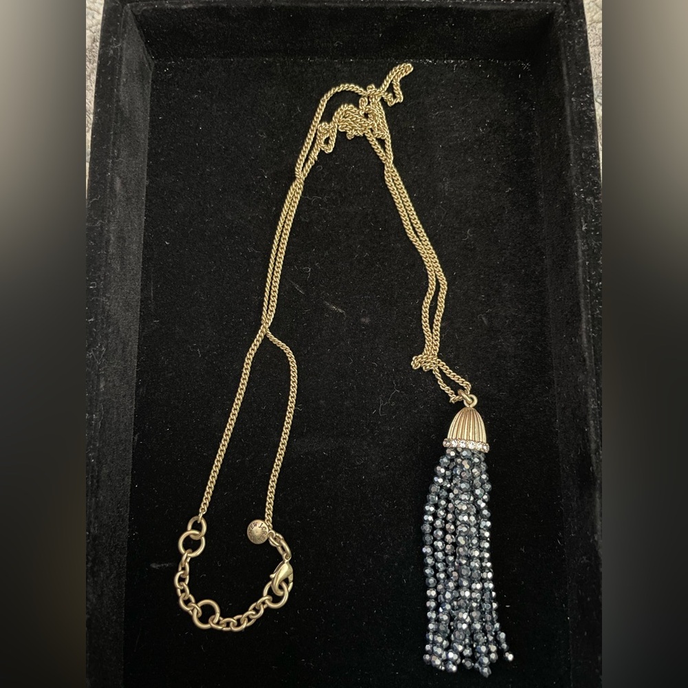 J Crew Sparkle Tassel Pendant Necklace - Picture 4 of 13